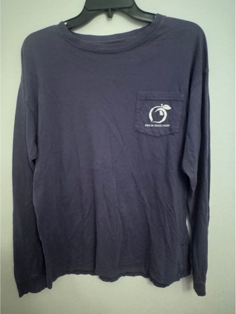 Peach State Pride navy long sleeve pocket T-shirt
